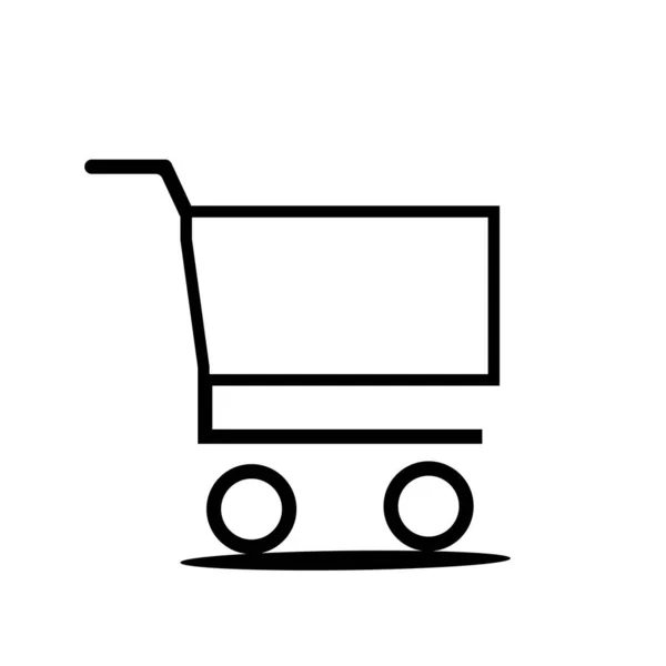 Shopping Trolley Cartoon Icon Flat Design Best Vector Icon — Stock Vector
