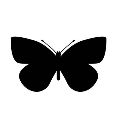 Kelebek kanatlı böcek yassı vektör simgesi izole edilmiş beyaz arkaplanda.