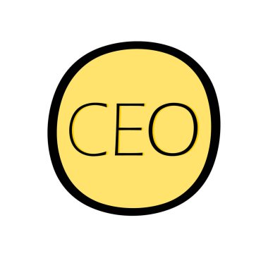 CEO basit ve yaratıcı tipografi yuvarlak şekilli tasarım. t-shirt tasarımı, web ve yazdırma kullanımları için.