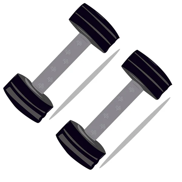 Gym Workout Dumb Bell Simple Vectored Clip Art — 스톡 벡터
