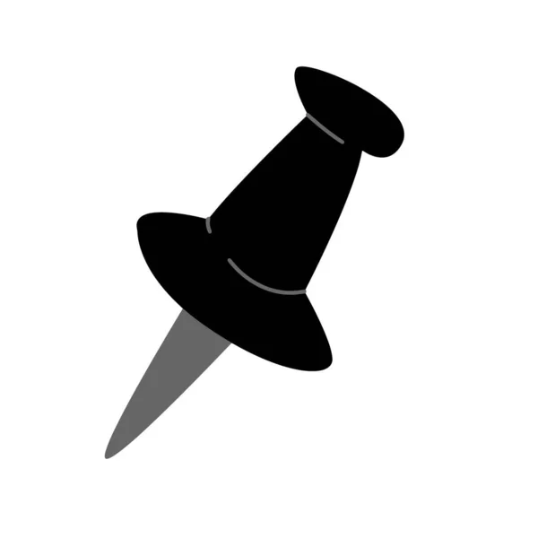 Pushpin Silhouette Symbol Auf Weißem Hintergrund Vektorillustration Folge — Stockvektor