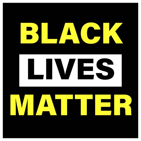 Black Lives Matter Simple Typography Poster Design — Stock Vector