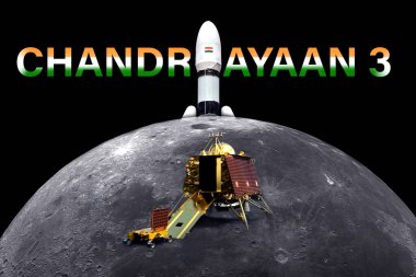  Chandrayaan 3 ve iniş aracı Ay 'a mesajla başarıyla indi. NASA ve ISRO tarafından desteklenen bu görüntünün ögeleri.