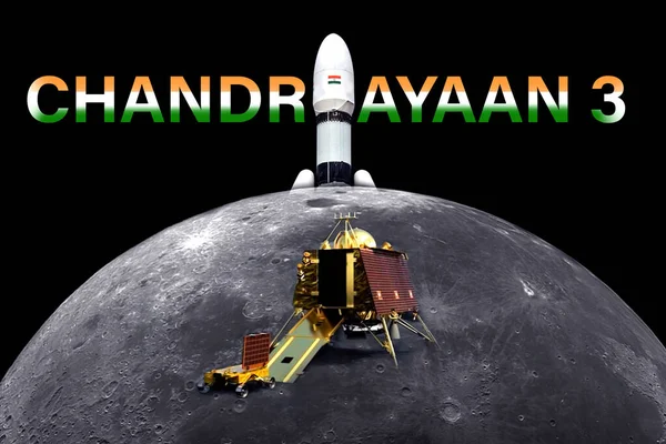  Chandrayaan 3 ve iniş aracı Ay 'a mesajla başarıyla indi. NASA ve ISRO tarafından desteklenen bu görüntünün ögeleri.