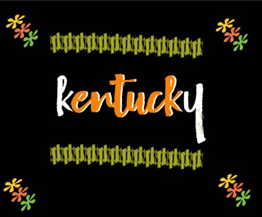 Kentuckey harfleri. Amerika 'nın bir eyaleti. eps10.
