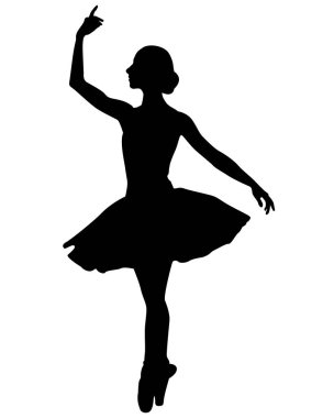 Kadınlar bale silueti tasarımı yapıyor. şeffaf arkaplan.