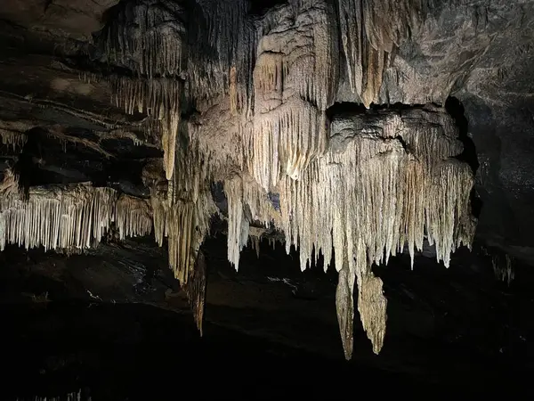 the beautiful waterfall in the cave of the caves in Belgium 