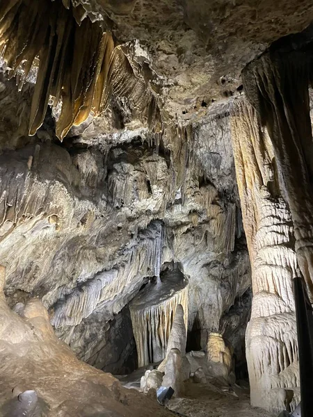 the beautiful waterfall in the cave of the caves in Belgium 