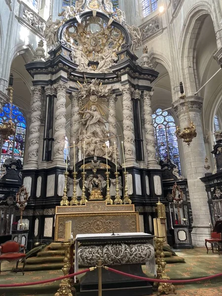 interior of the church in Antwerp,Belgium