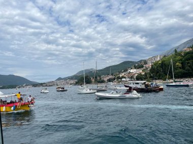 view of the sea and the port of kotor, montenegro