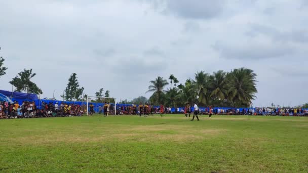 Ачех Индонезия Марта 2023 Года Футболисты Сельской Лиге Действии Северный — стоковое видео