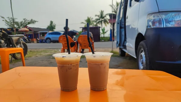 Sanger Expresso Aceh Endonezya Nın Tipik Kahve Içeceklerinden Biridir Kahveciler — Stok fotoğraf