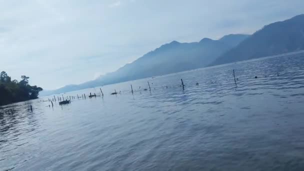 Paisagem Natural Lago Lut Tawar Takengon Paisagem Realmente Muito Legal — Vídeo de Stock