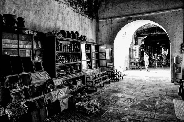 Vendors Shops Passage Ancient Temple Myanmar — 图库照片