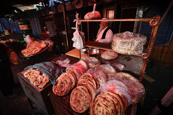Różne Naan Grand Bazaar Urumqi Xinjiang — Zdjęcie stockowe