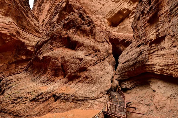 Der Tianshan Grand Canyon Ist Ein Beliebtes Touristenziel Das Für — Stockfoto
