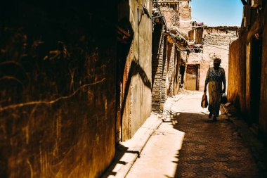 Kashgar, Xinjiang 'daki Hathpace' deki Halk Evleri çok değerli tarihi ve kültürel varlıklardır..