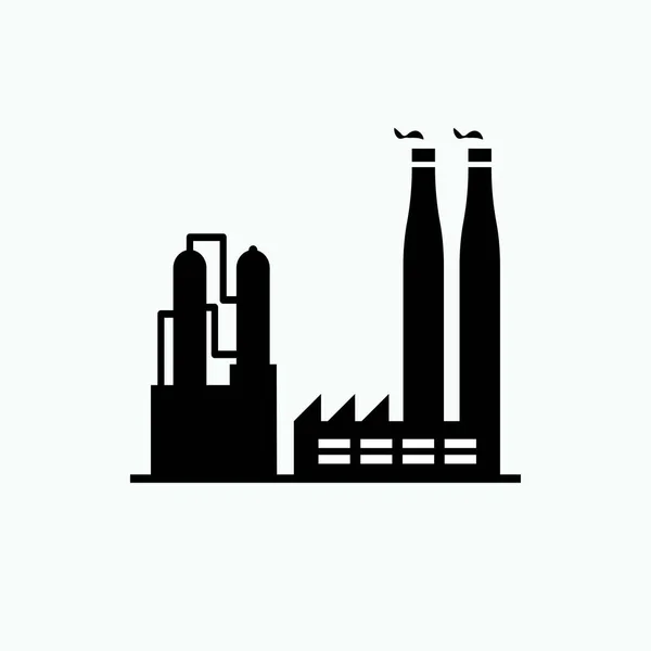 Icono Fábrica Símbolo Industrial Vector — Foto de Stock
