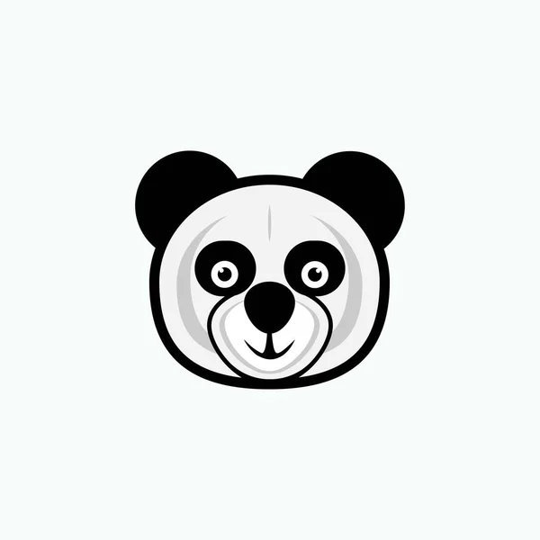 Baş Panda Simgesi Hayvan Şareti Vahşi Yaşam Sembolü Vektör — Stok fotoğraf