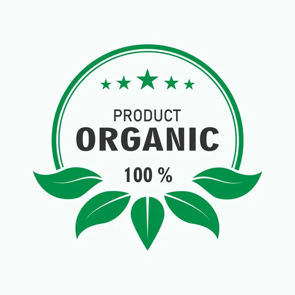 Organic Product Icon Fresh Natural Symbol Vector — Stock Photo, Image