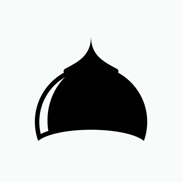 Icona Della Moschea Eid Mubarak Simbolo Adorazione Musulmana — Vettoriale Stock