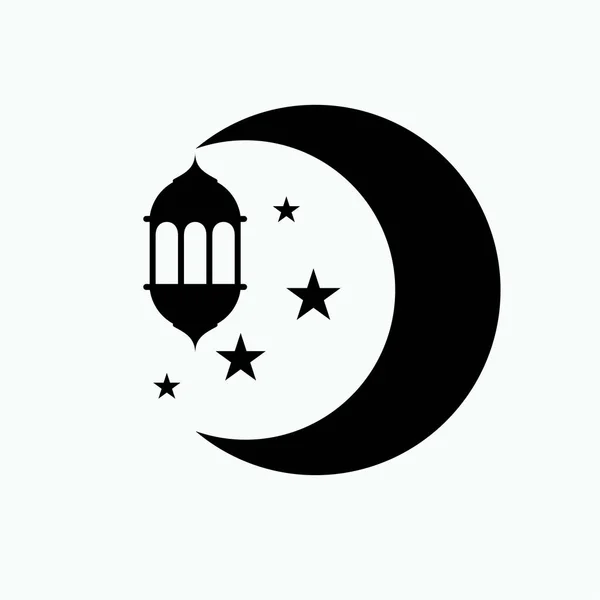 Eid Mubarak Simbolo Adorazione Musulmana — Vettoriale Stock