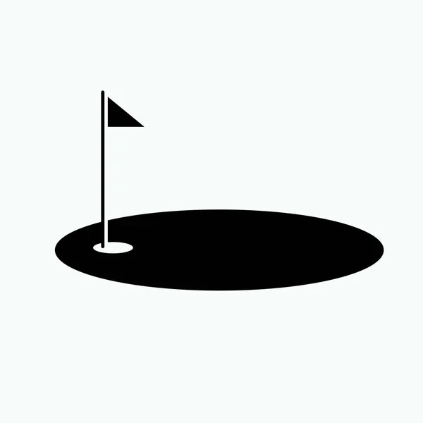 Golf Range Icon Symbol Sportovní Pole — Stockový vektor