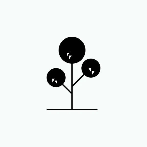 Ikona Stromu Symbol Vegetace Vektor — Stockový vektor