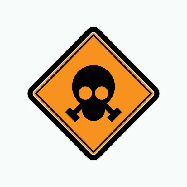毒のあるエリアに注意してください 危険な場所シンボル — ストックベクタ
