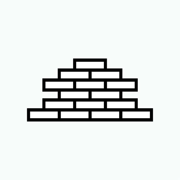 Εικονίδιο Τούβλα Σύμβολο Οικοδομικό Υλικό Διάνυσμα — Διανυσματικό Αρχείο