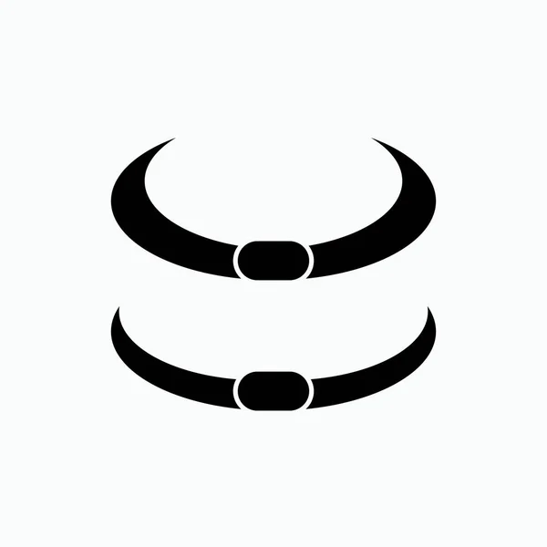 Bull Horn Icon Symbol Kravské Hlavy Vektor — Stockový vektor