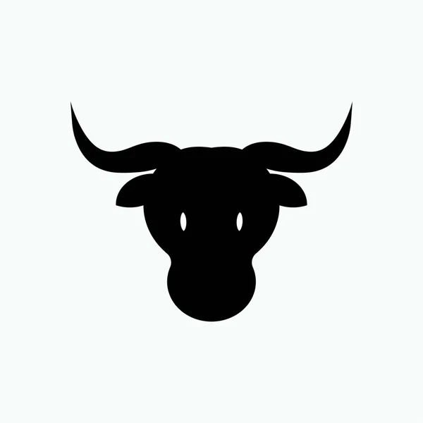 Bull Head Icon Bullish Symbol Vector — Stock Vector