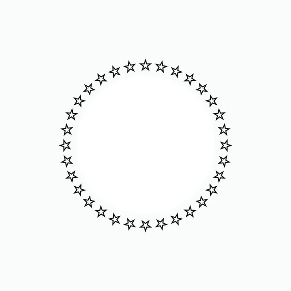 Circle Stars Símbolo Patrón Redondo Vector — Vector de stock