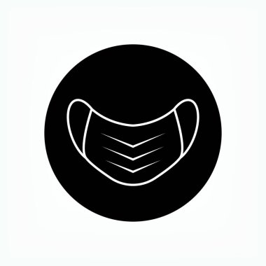 Kumaş Maskesi Simgesi. Solunum Cihazı Element Sembolünü Koru - Vektör.