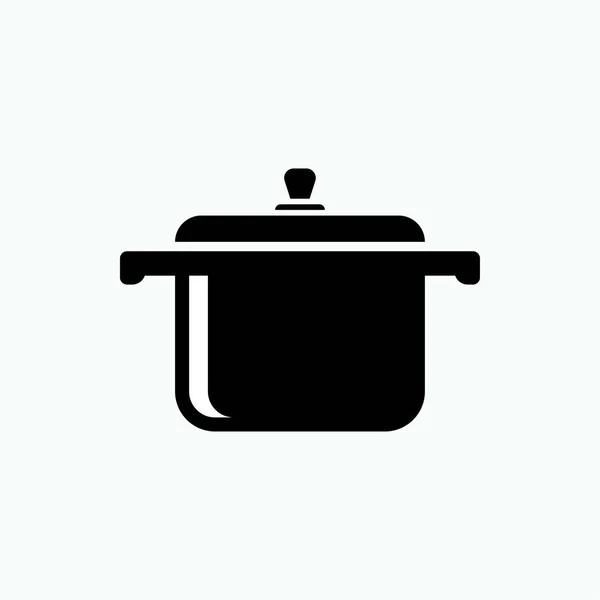 Cooking Pot Icon Kitchen Utensil Symbol Vector — Stock Vector