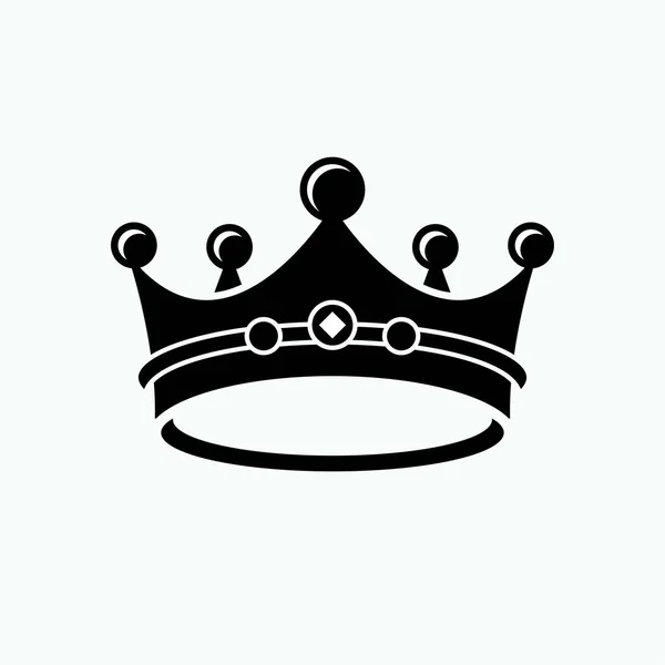 Krone Ikone Königliches Symbol Vektor — Stockvektor