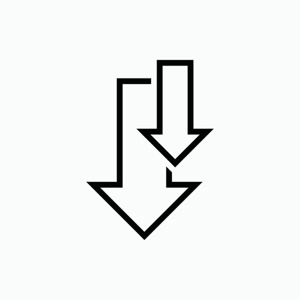 Decrease Icon Symbol Vector — Stock Vector
