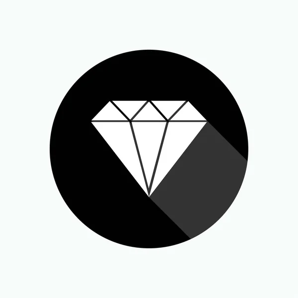Ícone Diamante Símbolo Joalharia Vetor — Vetor de Stock