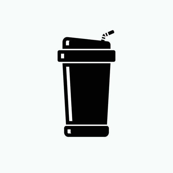 Disposable Drink Icon Takeaway Beverage Symbol Vector — Stock Vector