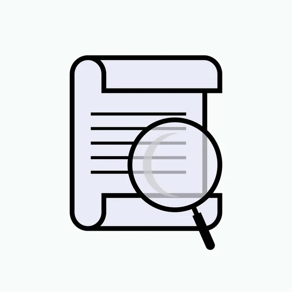 Document Verification Icon Audit Checking Data Inspection Symbol Vector — Stock Vector