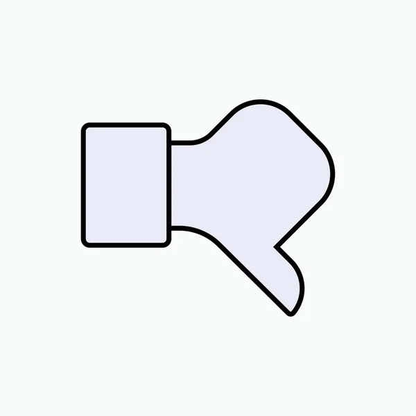 Thumb Icon Tidak Setuju Atau Tidak Suka Simbol Tidak Disarankan - Stok Vektor
