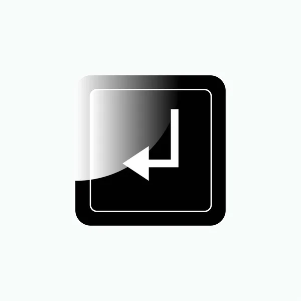 Schaltfläche Icon Eingeben Symboltaste Tastatur Oder Tastatur Zum Schreiben Vektor — Stockvektor