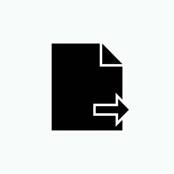Exporter Icône Données Symbole Document Transfert Vecteur — Image vectorielle