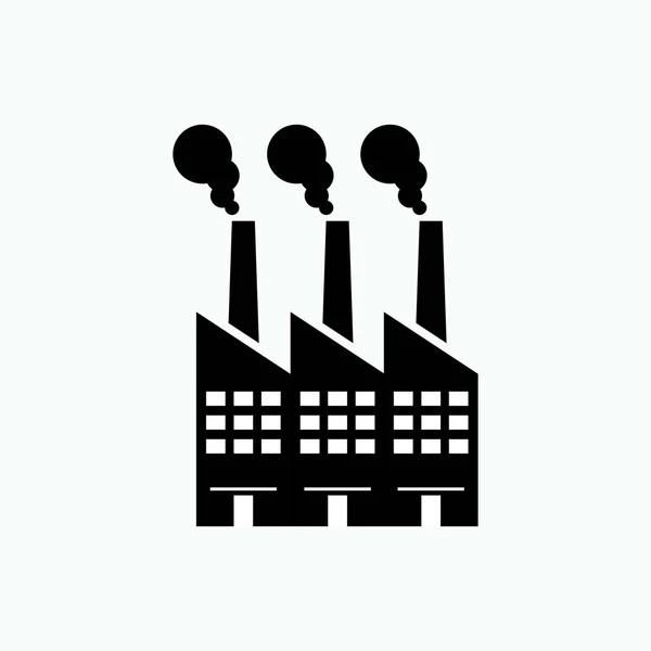 Icône Usine Symbole Industrie Vecteur — Image vectorielle