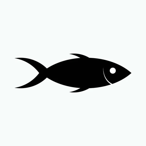 Fish Icon Protein Food Ingredients Wildlife Sea Animal Symbol — Stock Vector