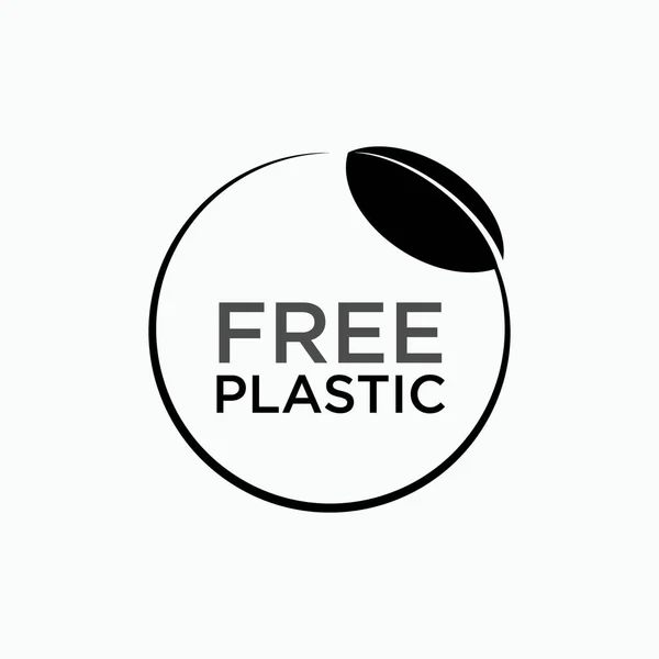 無料プラスチックアイコン 生態系の要素 環境のケア ゴミのリサイクル 汚染されていない材料のシンボル ベクトル — ストックベクタ