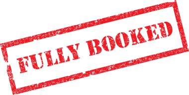 Tamamen Dolu Pul. Kırmızı Metin Plastik Mürekkep Vektör.