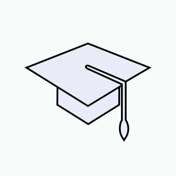 Graduation Cap Icon Διάνυσμα Σύμβολο Και Σύμβολο Για Σχεδιασμό Την — Διανυσματικό Αρχείο