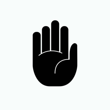 El Durdurma Simgesi. Reddet, Giriş için Yasak Sembol - Vektör.               