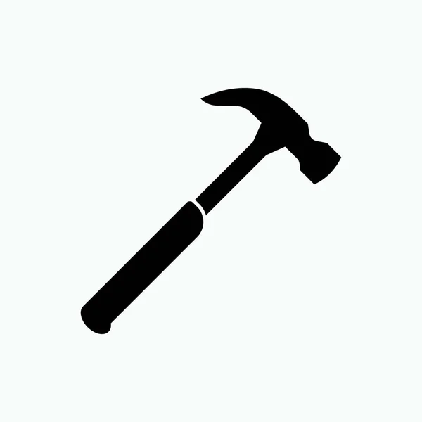 Hammer Icon Strumento Falegnameria Simbolo Dell Attrezzatura Costruzione Vettore — Vettoriale Stock
